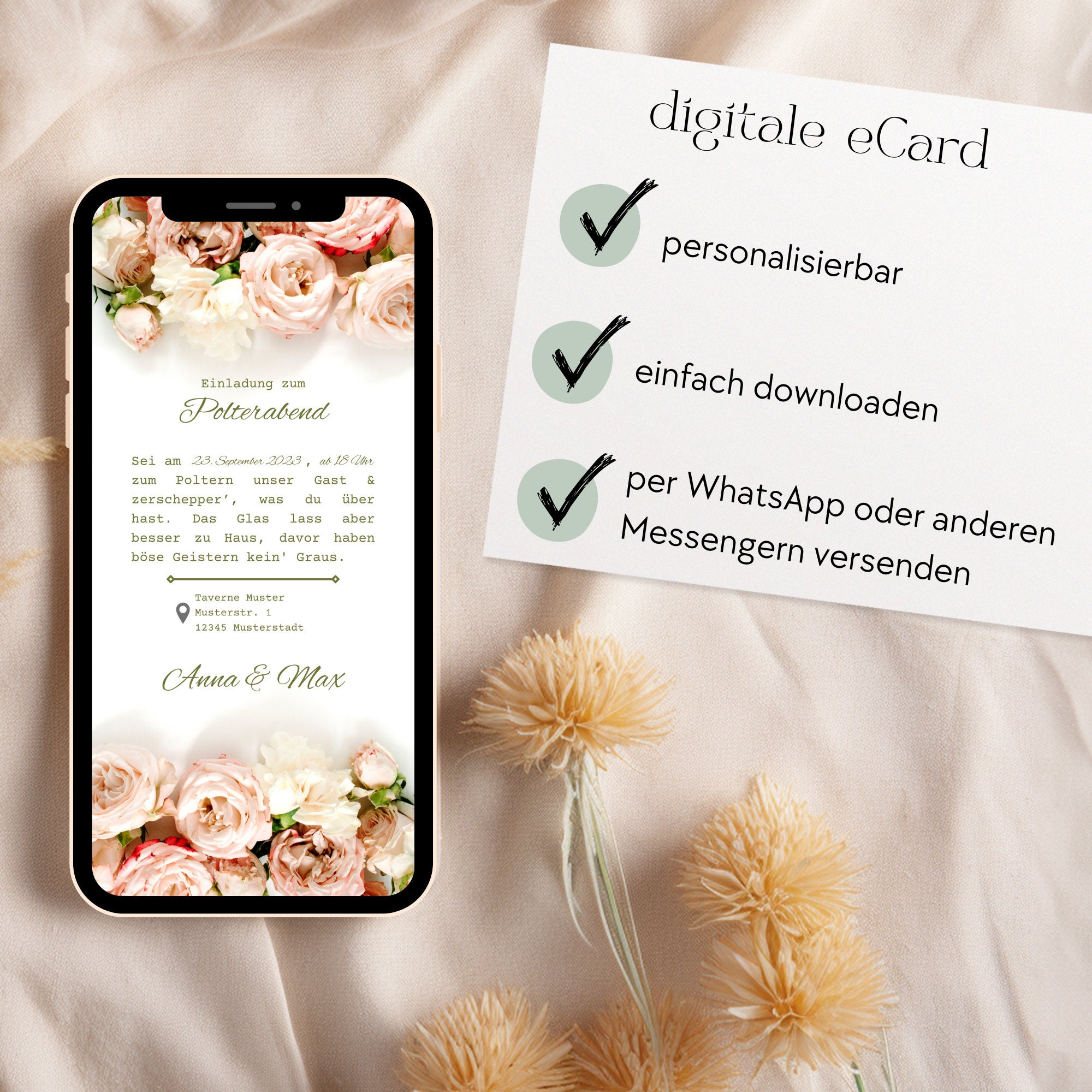 Digital invitation stag party, eCard invitation bachelor party, bachelor party invitation WhatsApp, personalizable digital invitation