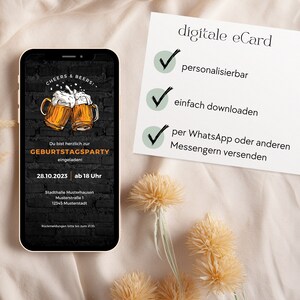 digital birthday invitation, digital birthday invitation, eCard birthday, send invitation via WhatsApp, personalized invitation
