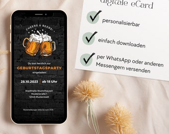 digitale verjaardagsuitnodiging, digitale verjaardagsuitnodiging, eCard verjaardag, uitnodiging versturen via WhatsApp, gepersonaliseerde uitnodiging