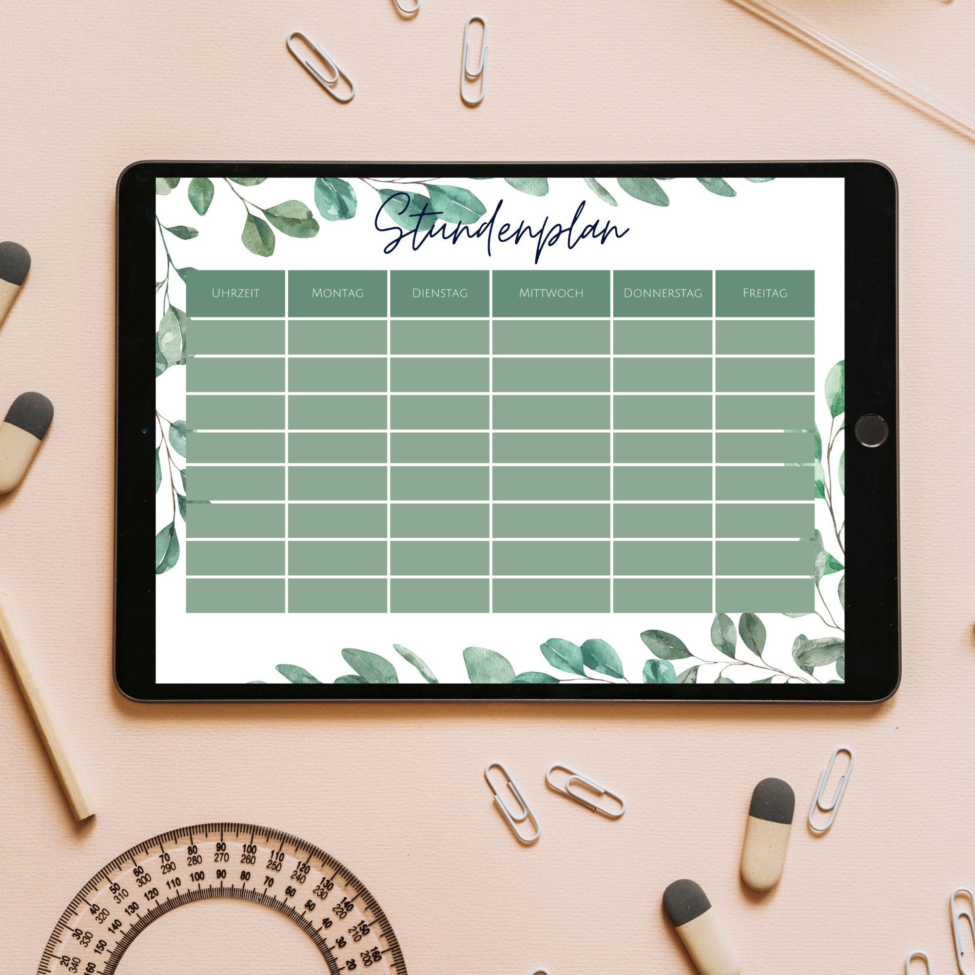 Stundenplan zum Ausdrucken, Stundenplan Download, Stundenplan DIN A4
