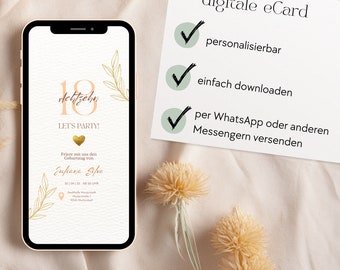 Digital birthday invitation, personalizable birthday invitation digital, invitation to send, eCard invitation birthday