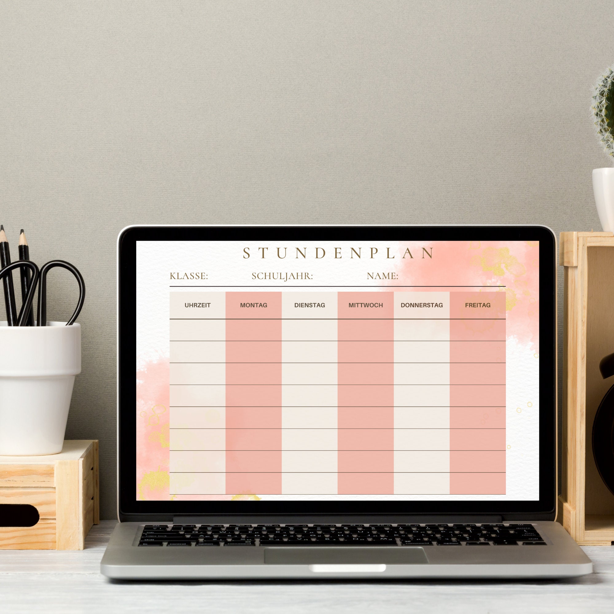 Stundenplan zum Ausdrucken, Stundenplan Download, Stundenplan DIN A4