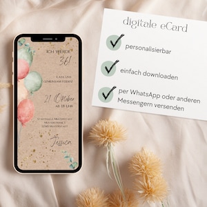 digital birthday invitation, digital birthday invitation, eCard birthday, send invitation via WhatsApp, personalized invitation