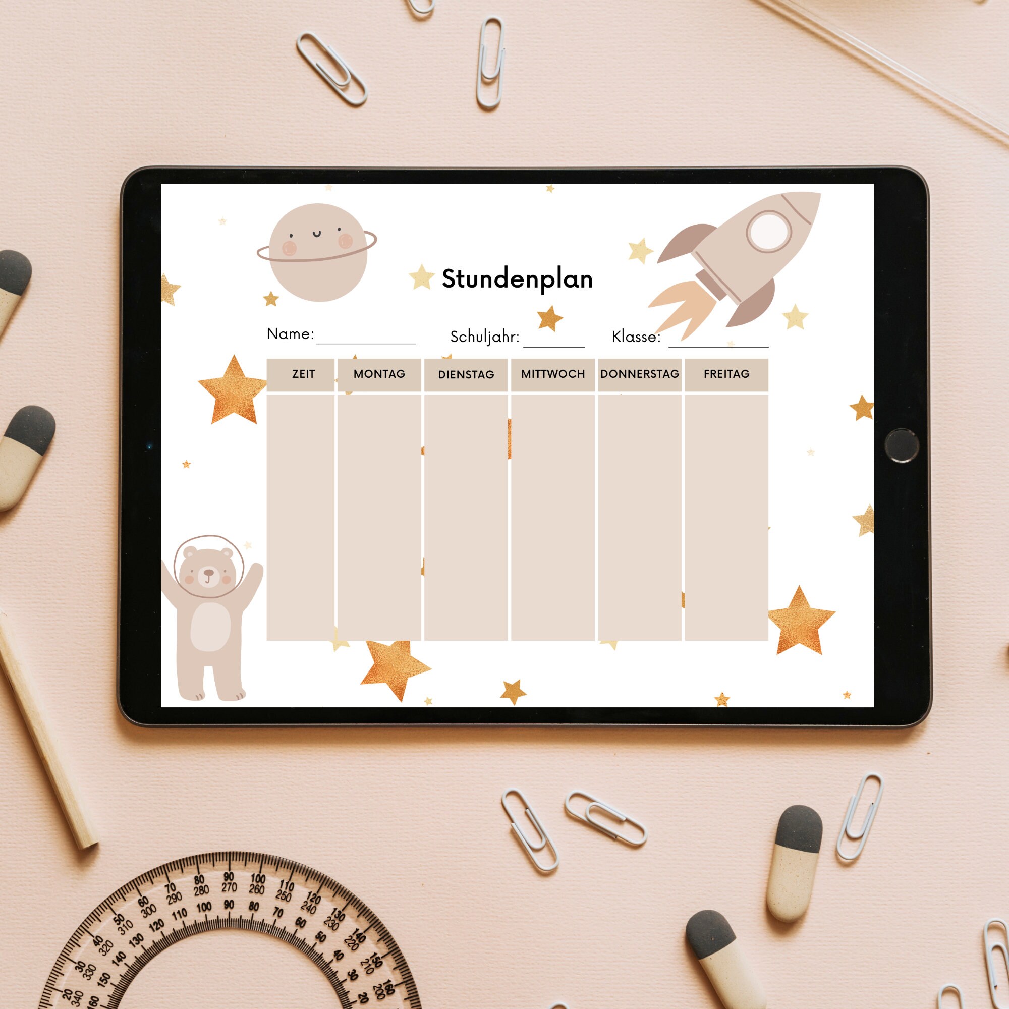 Stundenplan zum Ausdrucken, Stundenplan Download, Stundenplan DIN A4