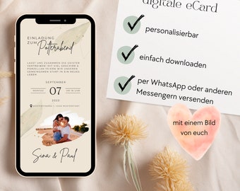Digital invitation stag party, eCard invitation bachelor party, bachelor party invitation WhatsApp, personalizable digital invitation