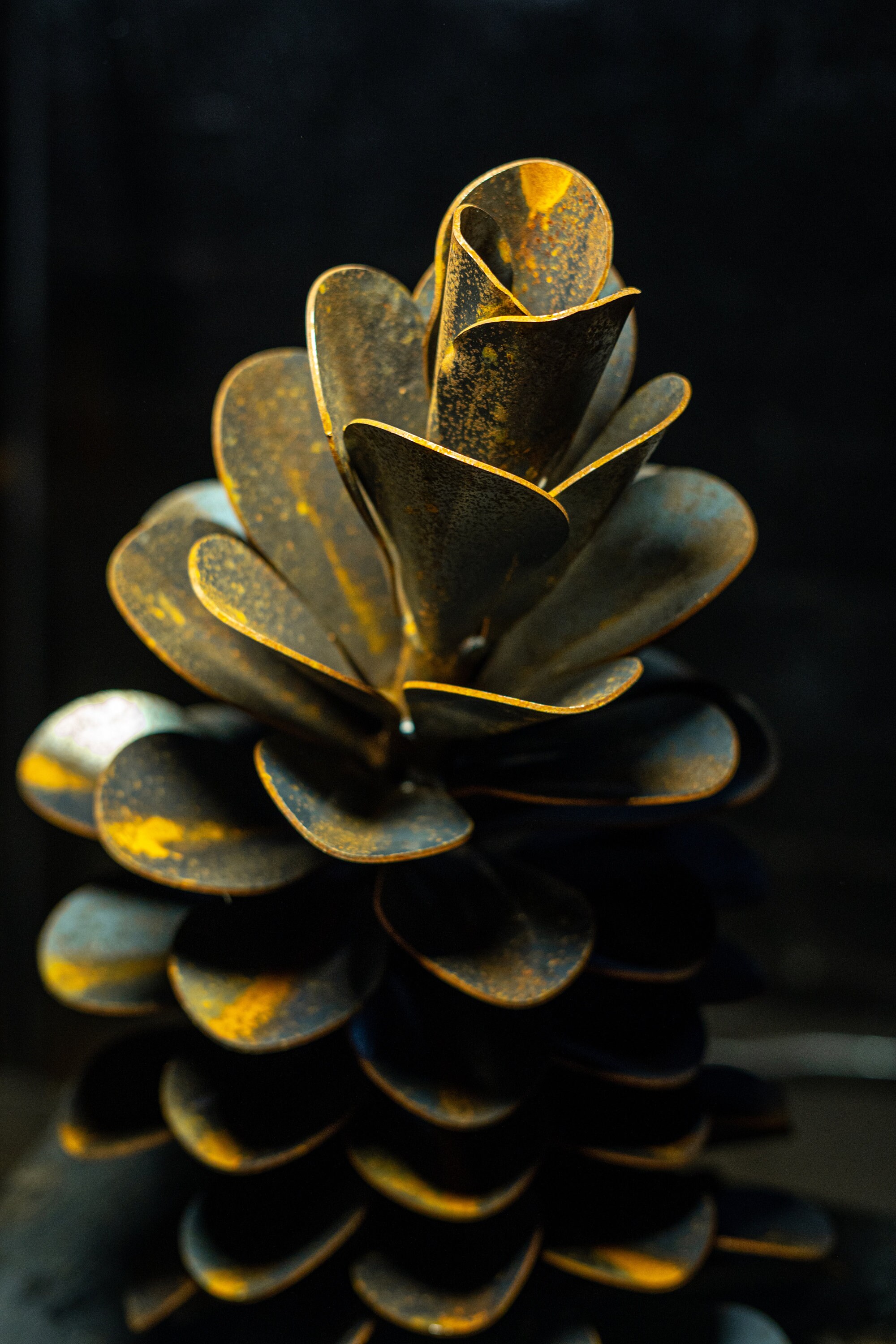 Pine Cone Rusty Sculpture, Garden Art, Garden Decorations, Metal ...