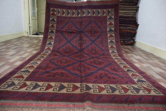 vintage Rug】トルクメンラグ トライバル アフガン 幾何学模様 民族