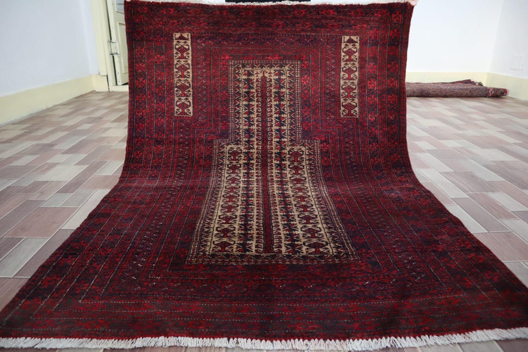 Muslin Rug Afghan Prayer Rug, Muslim Prayer 3'2x4'6 Ft Muslim Prayer Rug, Handmade ...