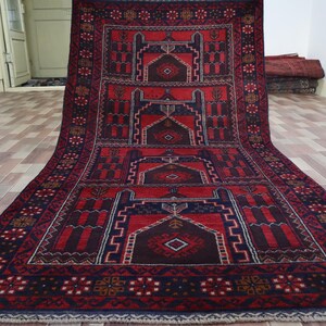 Schöner Und Einzigartiger Afghanischer Vintage-Teppich 3&#39;8x6&#39;7 ft Handgefertigter Orientalischer Teppich Turkmenischer Geometrischer Teppich Mehr Gul, Wohnzimmerdekorteppich