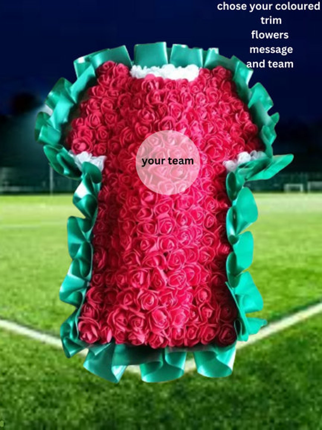 Football shirt funeral flowers cheap