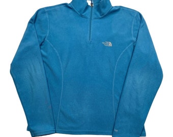 The North Face Vintage Ladies Turquoise TKA 100 1/4 Zip OTH Thin Fleece