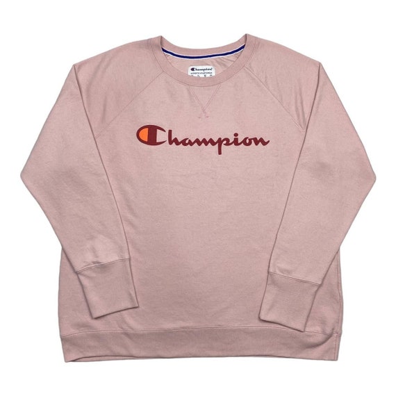 Champion Vintage Pale Pink Spellout Sweatshirt - image 1