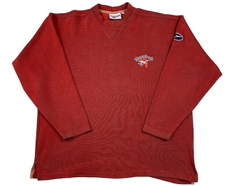 Reebok Vintage Herren-Sweatshirt mit Rippmuster in Dunkelrot