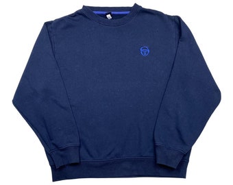 Sergio Tacchini Vintage Herren-Sweatshirt mit Boxy-Passform in Marineblau