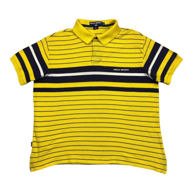 Vintage Polo Ralph Lauren navy and yellow graphic baby tee