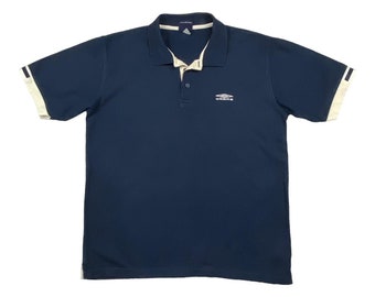 Umbro Vintage Men's Navy Polo Shirt