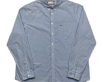 Lacoste Vintage Men's Blue Check Shirt