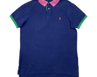 Polo Ralph Lauren Vintage Men's Navy Polo Shirt