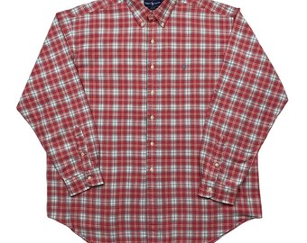 Polo Ralph Lauren Vintage Men's Red Check Shirt