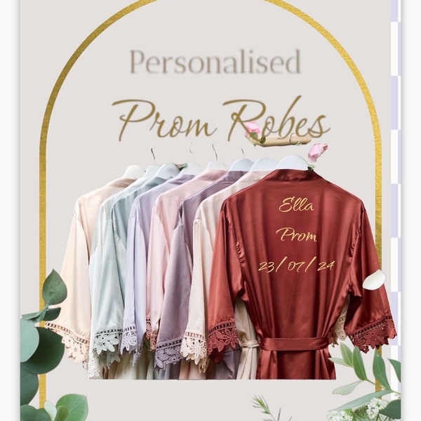 Personalised satin Robes and Pyjamas for Prom 2024