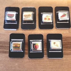 New you choose Food related charms watermelon hot dog cheeseburger apple ice cream chili pepper cherries italian Charm 9mm Bracelet Link
