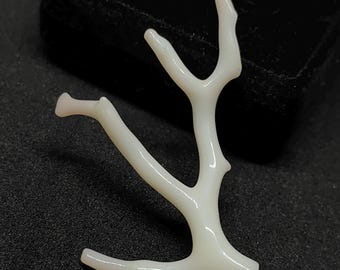 AAA Milky White Coral Branch: Japan Undyed Jewelry Making