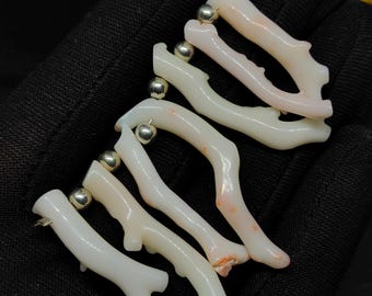 Japanese Milky White Coral Polished Stick Beads Gemstone-100%Natural White Coral Rough Branch Beads For Use Making Any Jewelry