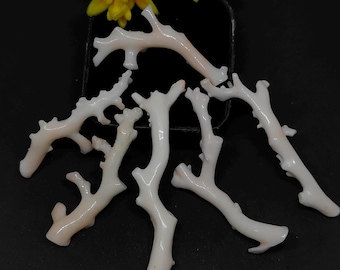 Natural Japanese White Coral Branch Lot: Rough Polished Jewelry Making (145 Carat)