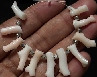 Classic Stick Bead Shape !!! Large Beautiful Vintage White State Large Branch Beads-Natural Japanese White Coral Branch Beads making Jewelry