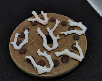 Japanese White Coral Branch Lot: Undyed Rough Gemstone for Jewelry Making