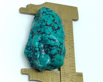 Vintage Blue Tibet Turquoise Rough Nugget Beads (33x17x15mm)