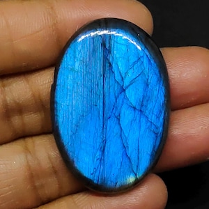 AAA+ Quality Natural Blue Labradorite Oval Shape Cabochon Flat Back Calibrated Wholesale Gemstones Fire Cabochon Handmade Polished Gemstone