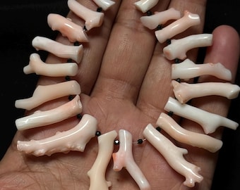 Classic Stick Bead Shape !!! Large Beautiful Vintage White State Large Branch Beads-Natural Japanese White Coral Branch Beads making Jewelry