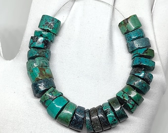 Genuine Turquoise Rondelle Beads: Natural Gemstone Jewelry Making