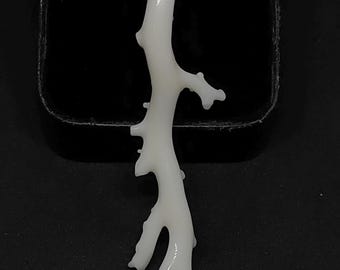 Large Milky White Polished Japanese Coral Branch (67mm)
