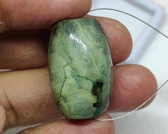 Natural Tibet Turquoise Drum Beads, Smooth Cylinder Gemstone (25/17mm)