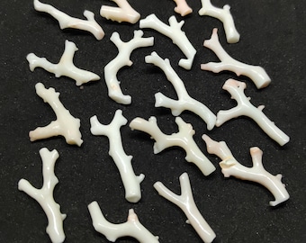 Natural White Coral Lot-Japanese White Coral Loose Rough Polished Branch Lot-White Coral Loose Rough Branches Lot For Making Jewellery