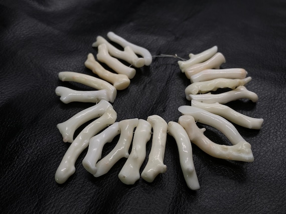 Natural White Coral Branch Sticks: Japanese Jewelry Supplies, 8 Inch