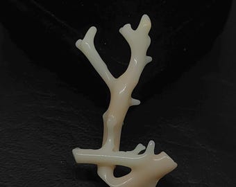 Japanese White Coral Branch, Loose Gemstone for Jewelry Making