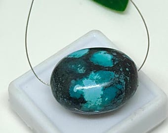 Natural Tibetan Turquoise Oval Bead: Tumble Stone, 25/20/10mm - Etsy