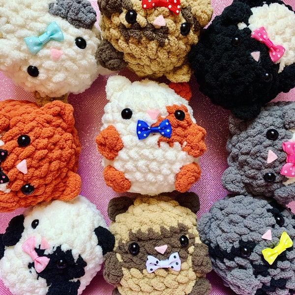 Crochet Kitty Cat Kitten Plushie Teddy | Cute Unique Handmade Gift
