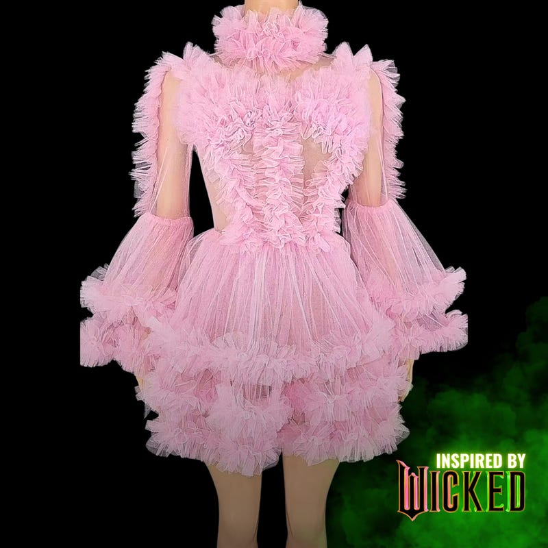 Pink Ruffle Glinda Robe Wicked Pink Dress Glinda - Etsy