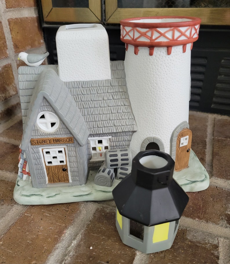 Partylite Stoney Harbor Lighthouse Candle Tea Light Holder Etsy
