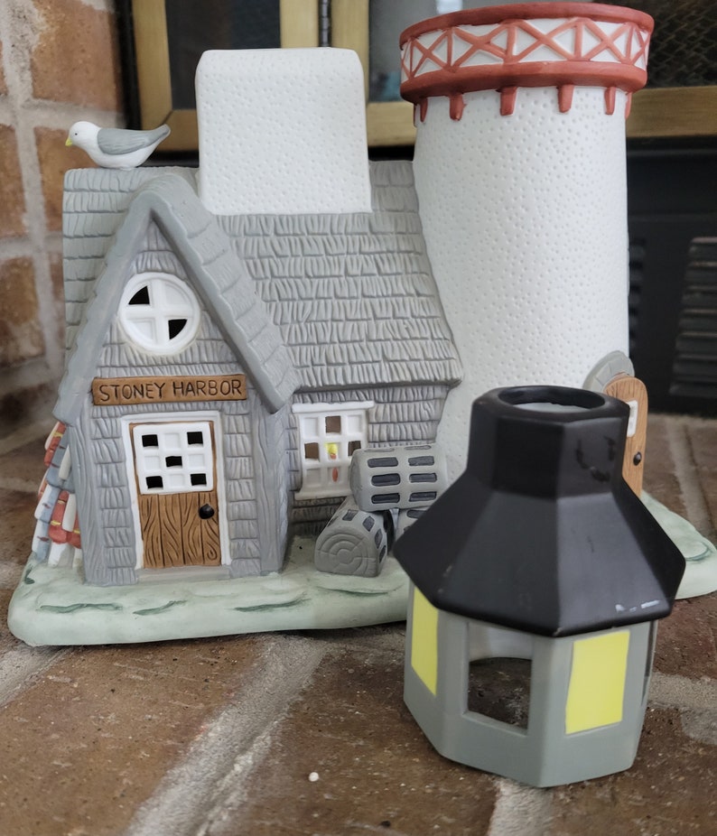 Partylite Stoney Harbor Lighthouse Candle Tea Light Holder Etsy