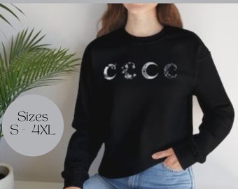 Pretty Moon Coquette Bow Sweatshirt, Black Womens Print Sweater, Cute Birthday Gift, Different Style Jumper, Popular Right Now, Comfy Casual