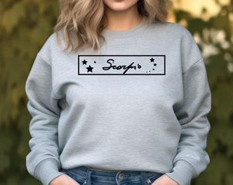 Scorpio Starsign Sweatshirt, Sweater Jumper, Unisex Women’s Men’s, October November Birthday, Present Gift for Her Him,Christmas Birth Month