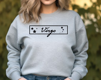 Virgo Star Sign Sweatshirt, Zodiac Sweater, Unisex Men’s Women’s Jumper, August September Birthday Present, Gift for Her Him, Birth Month.