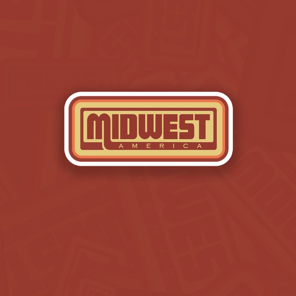 Midwest America Sticker, Midwest Vibes, Midwest Style, Midwest Sticker, Laptop Sticker, Beer Fridge Sticker