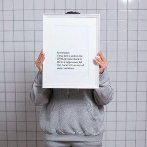 Digital print, poster, self-printing, witty, funny, kitchen, furnishing, washroom, laundry, giving away, funny saying, home, moving in