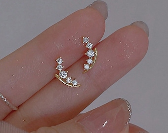 Rhinestone Decor Stud Earrings